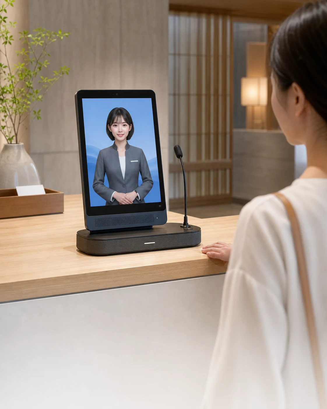 店舗に設置するAIスクリーンの活用イメージ